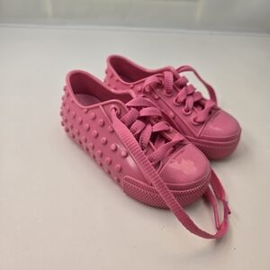 Mini Melissa Pink Poliboha Kids Jelly Sneakers Baby Size 7
